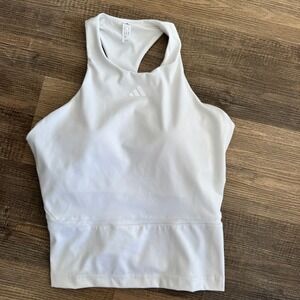 Women's Adidas Tennis Climacool Mid-Length Y-Tank Top White Medium